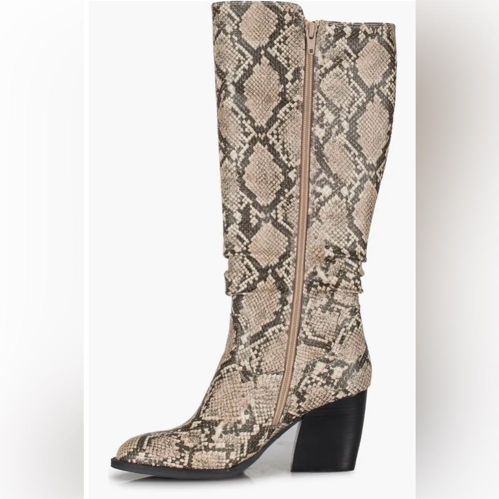 BareTraps Lilly Tall Snakeskin Embossed Boots - Picture 5 of 15